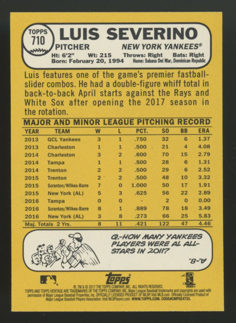 2017 Topps Heritage Baseball Complete Set w/ SPs & High (725) + 4 Insert Sets