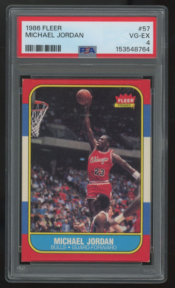1986-87 Fleer Michael Jordan RC #57 PSA 4 *764