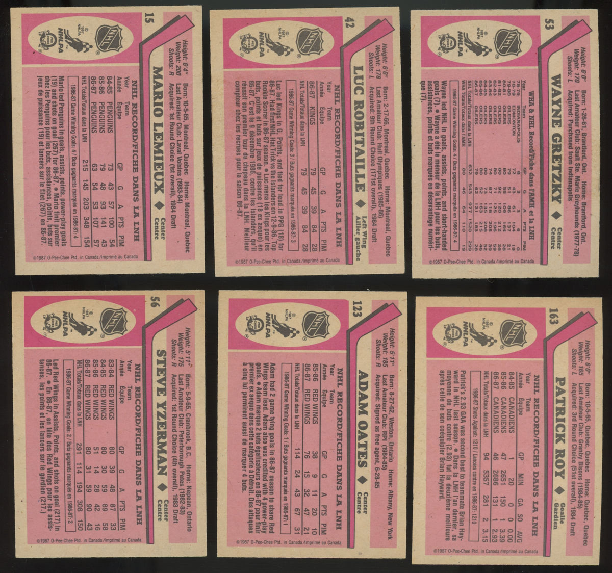 1987-88 O-Pee-Chee Ice Hockey Complete Set (264) NM/MT