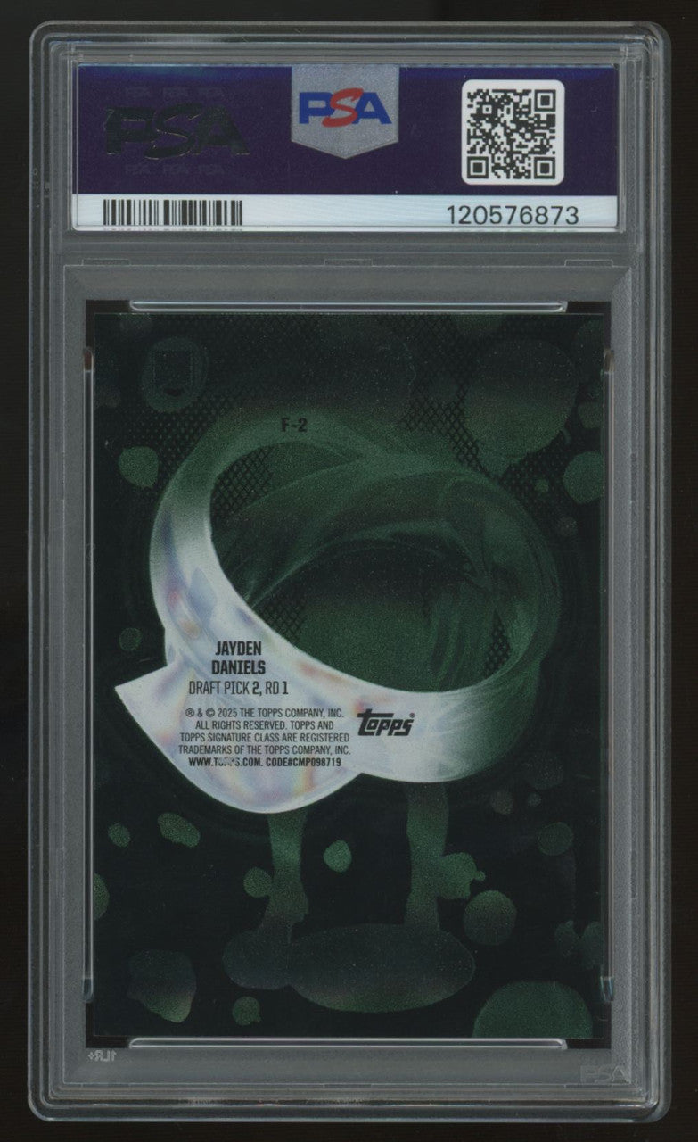 2024 Signature Class Jayden Daniels RC Fluidity Green /150 #F-2 PSA 9