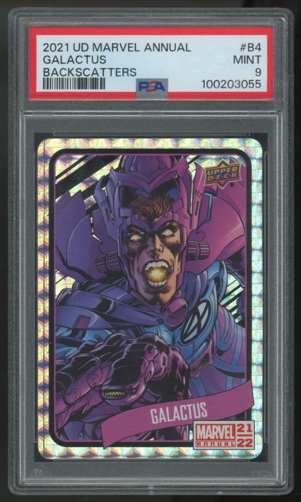 2021-22 UD Marvel Annual Galactus Backscatters #B4 PSA 9
