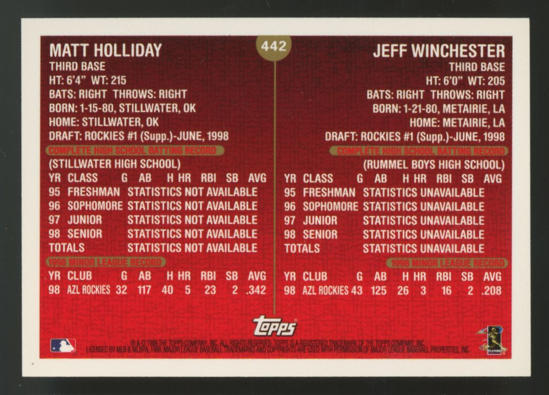 1999 Topps Baseball Complete Set (463) Jeter Holliday RC