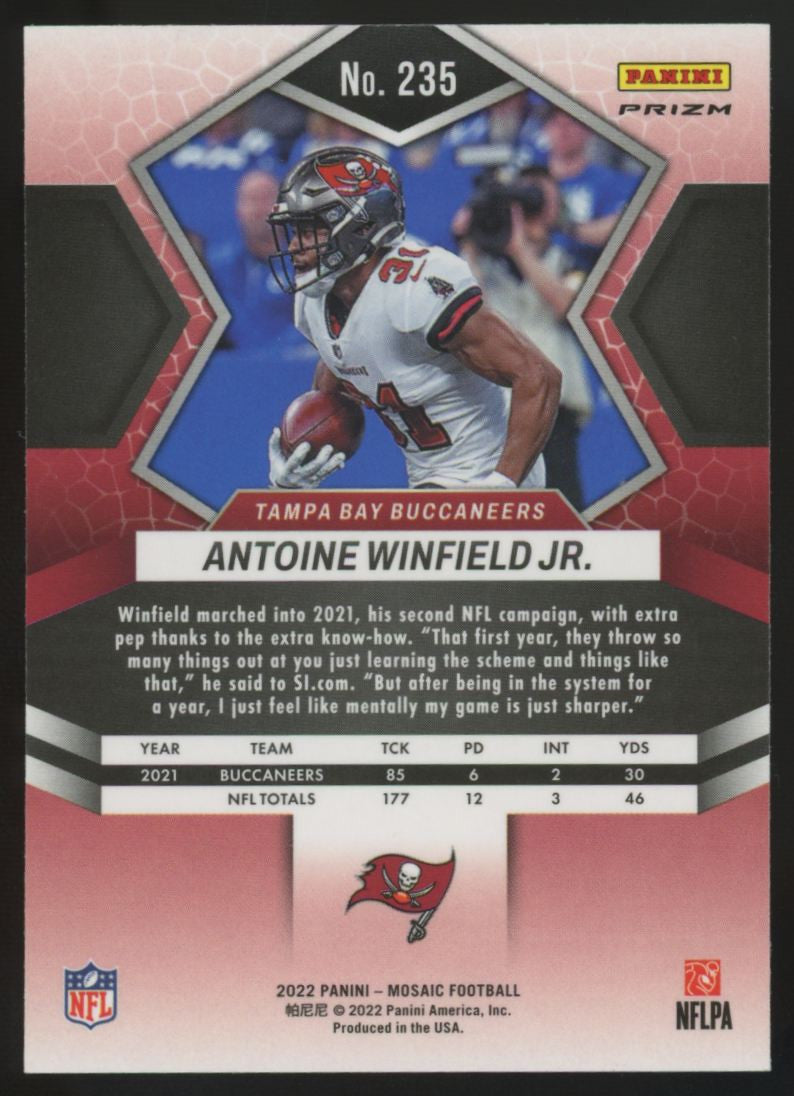 2022 Panini Mosaic Antoine Winfield Jr. Genesis Prizm #235