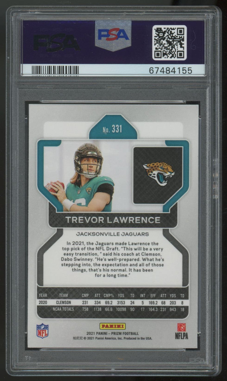 2021 Prizm Trevor Lawrence RC #331 PSA 8