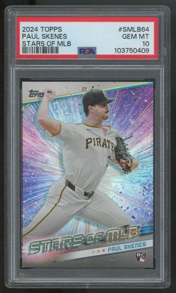 2024 Topps Update Paul Skenes RC Stars Of MLB #SMLB-64 PSA 10
