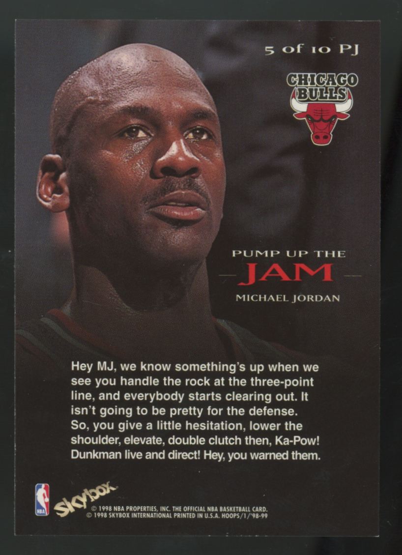 1998-99 Skybox Hoops Michael Jordan Pump Up The Jam #5