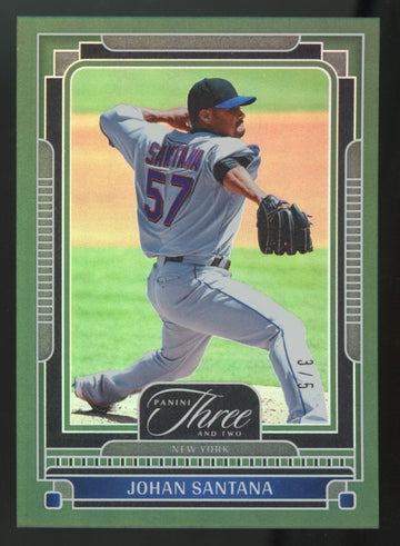 2025 Panini Three & Two Johan Santana Emerald /5 #13