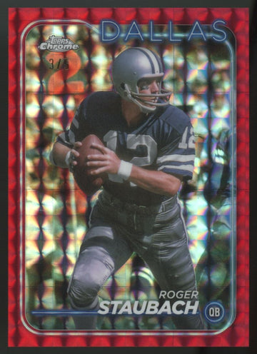 2024 Topps Chrome Roger Staubach Red Geometric /5 #39