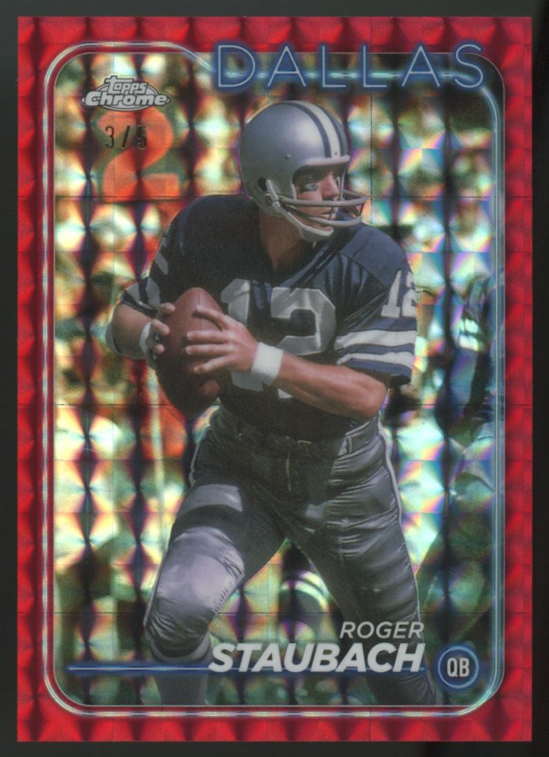 2024 Topps Chrome Roger Staubach Red Geometric /5 #39
