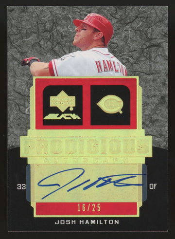 2007 Upper Deck Black Josh Hamilton Prodigious Auto /25 #PR1-JH