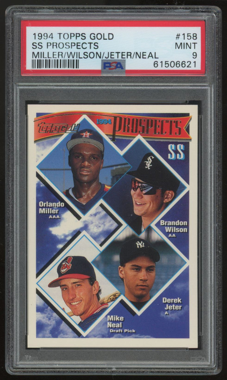 1994 Topps Gold Prospects Derek Jeter RC #158 PSA 9
