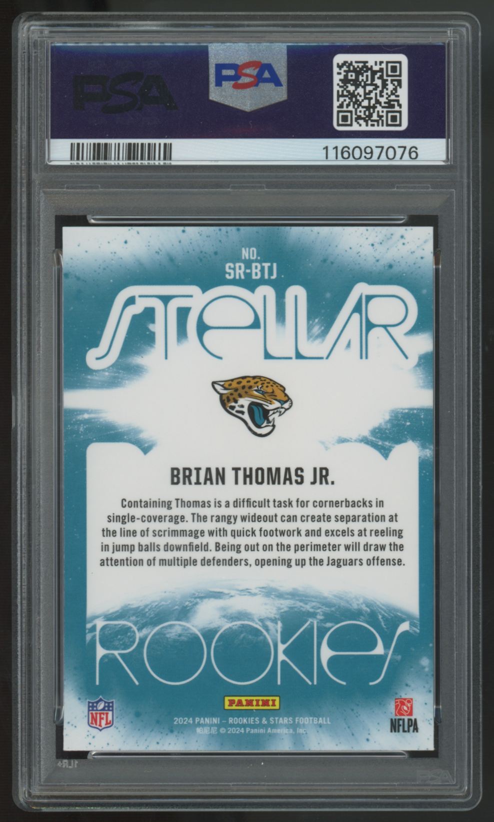 2024 Rookie & Stars Brian Thomas Jr. RC Red Plaid Stellar Rookies #SR-BTJ PSA 10