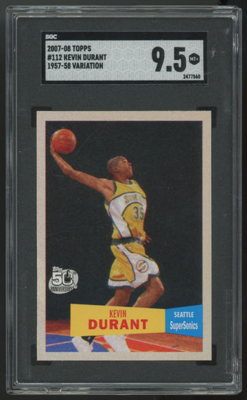 2007-08 Topps Kevin Durant RC 1957-58 Variation #112 SGC 9.5