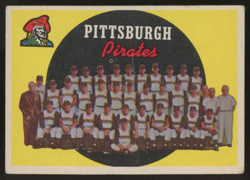 1959 Topps Pittsburgh Pirates Team Checklist #528 Good (Marked/Creased)