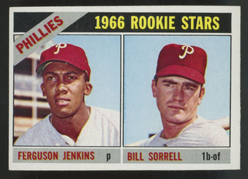 1966 Topps Ferguson Jenkins / Bill Sorrell RC Rookie Stars #254 EX/MT