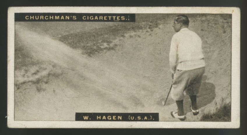 1927 W.A. & A.C. Churchman Walter Hagen Famous Golfers Small #14 VG-EX