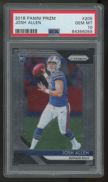 2018 Panini Prizm Josh Allen RC #205 PSA 10