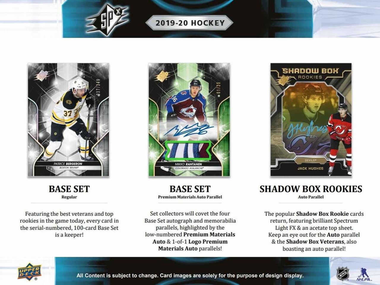 2019/20 Upper Deck SPx Hockey Hobby Box