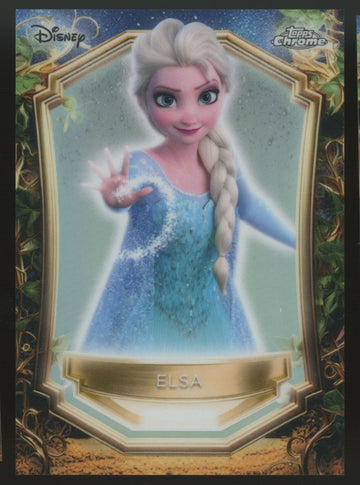 2025 Topps Disney Wonder Elsa Enchantments Chrome Refractor #E-16