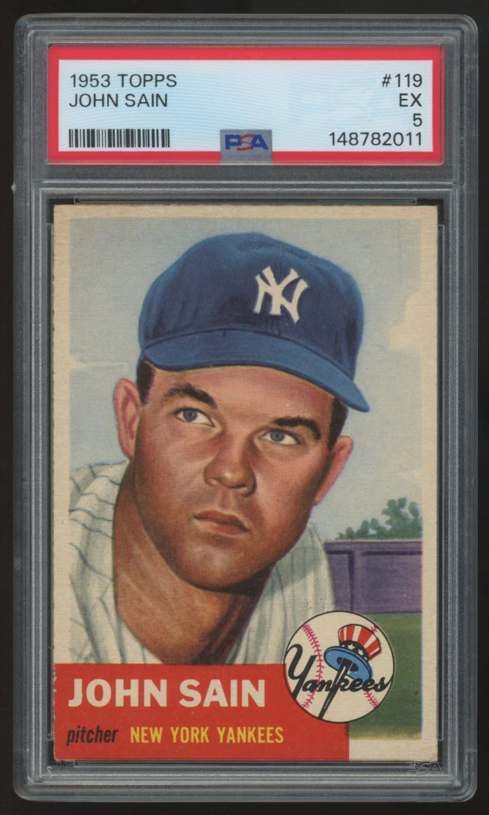 1953 Topps John Sain #119 PSA 5