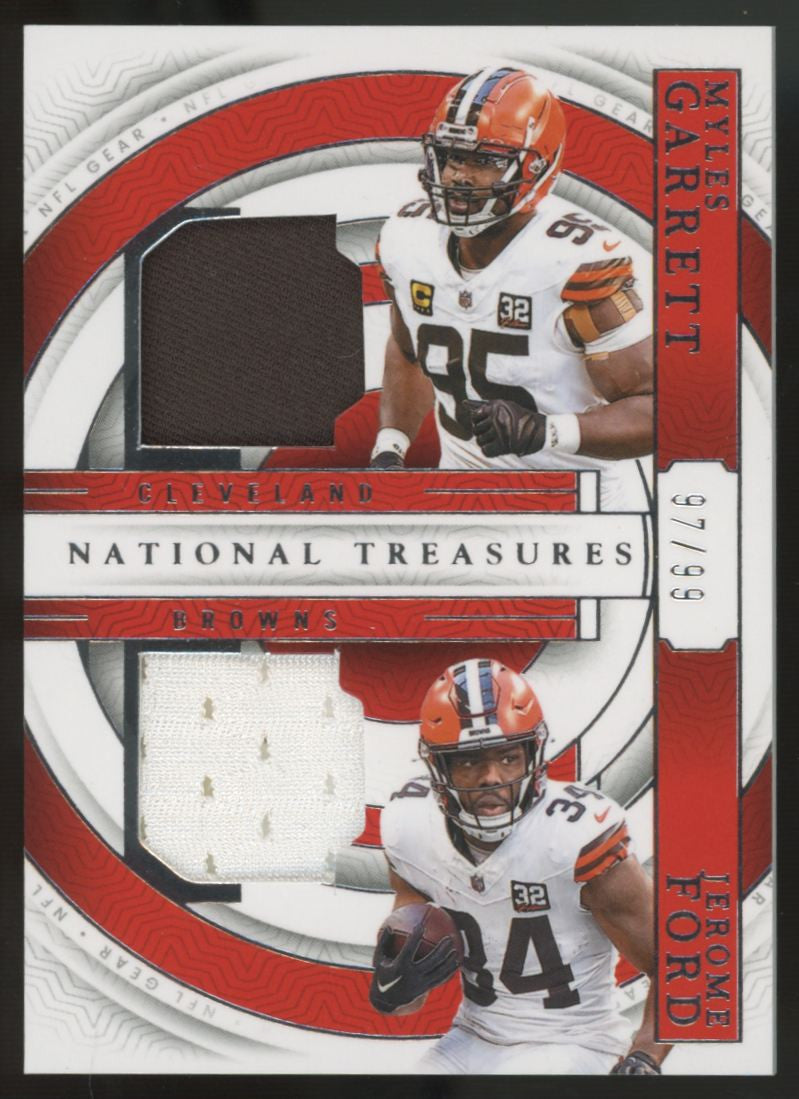 2023 National Treasures Garrett/Ford Dual Gear Combo Patch /99 #GCM-CLE