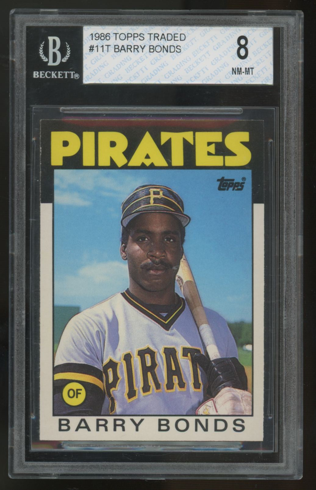 1986 Topps Traded Barry Bonds RC #11T BGS 8 *818