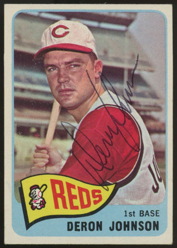 1965 Topps Deron Johnson #75 Signed Auto JSA