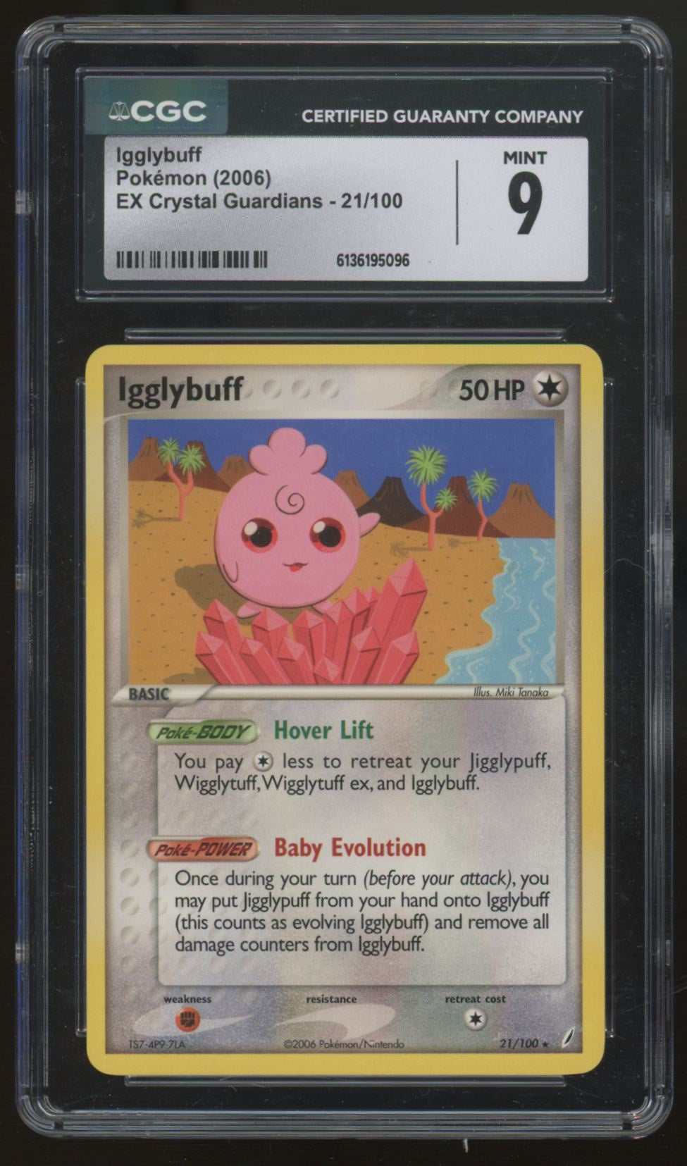 2006 Pokemon Igglybuff EX Crystal Guardians #21 CGC 9