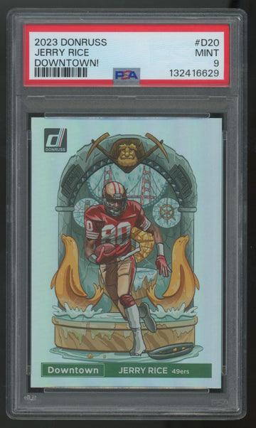 2023 Panini Donruss Jerry Rice Downtown SSP #D-20 PSA 9