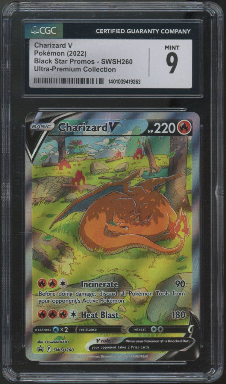 2022 Pokemon Charizard V Ultra Premium Collection Promo #SWSH260 CGC 9