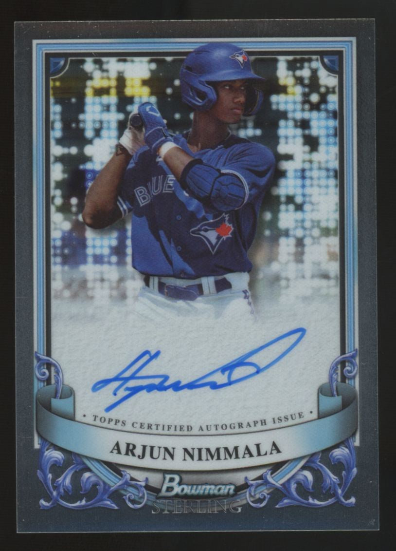 2024 Bowman Sterling Arjun Nimmala Prospect Auto #PA-AN "D"