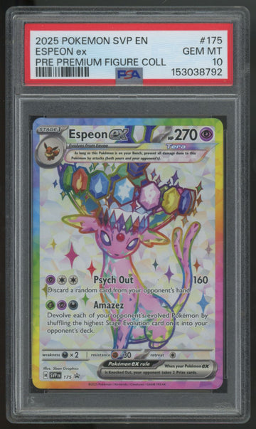 2025 Pokemon Espeon ex Premium Figure Collection Promo #175 PSA 10