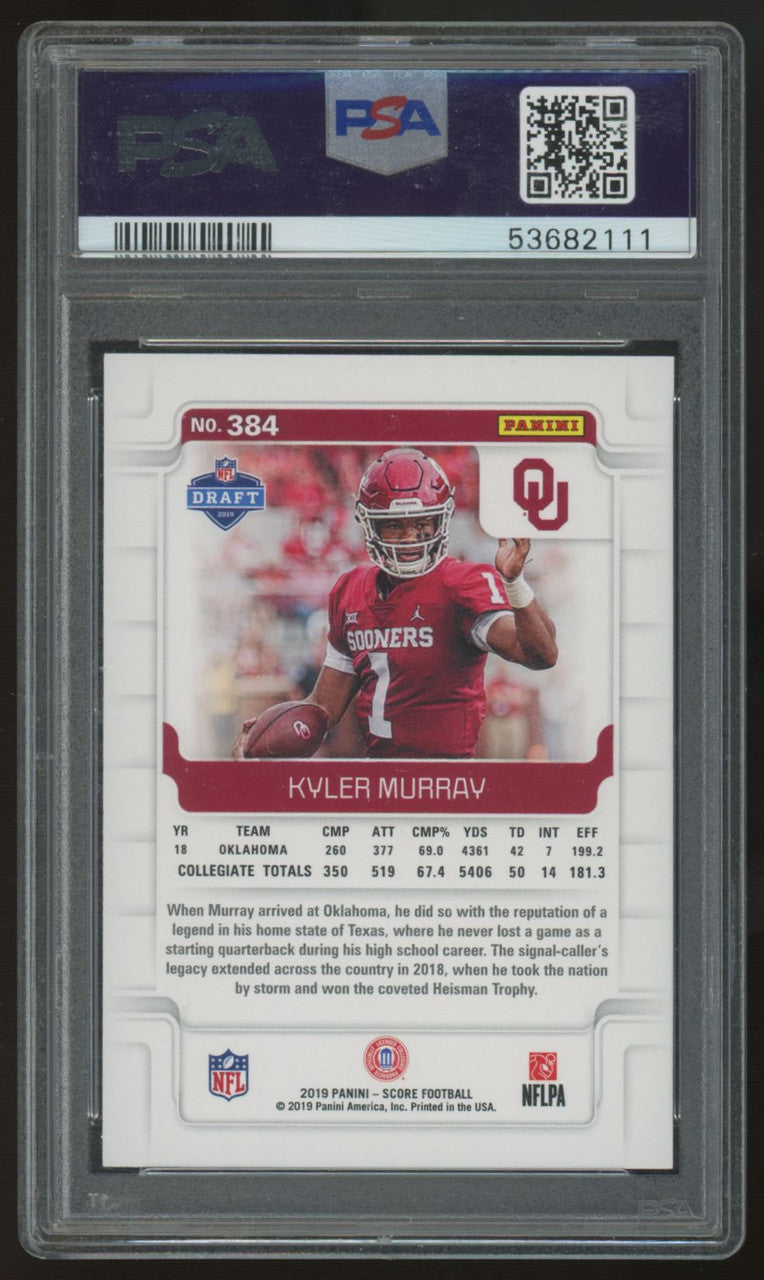 2019 Panini Score Kyler Murray RC #384 PSA 9