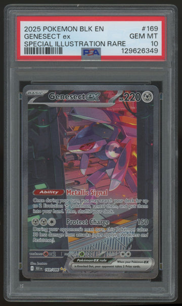 2025 Pokemon Genesect ex Black Bolt Special Illustration Rare #169 PSA 10 (B)