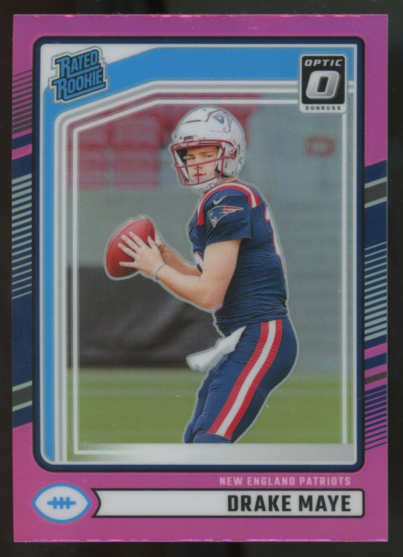 2024 Panini Donruss Optic Drake Maye RC Rated Rookie Pink Prizm #379