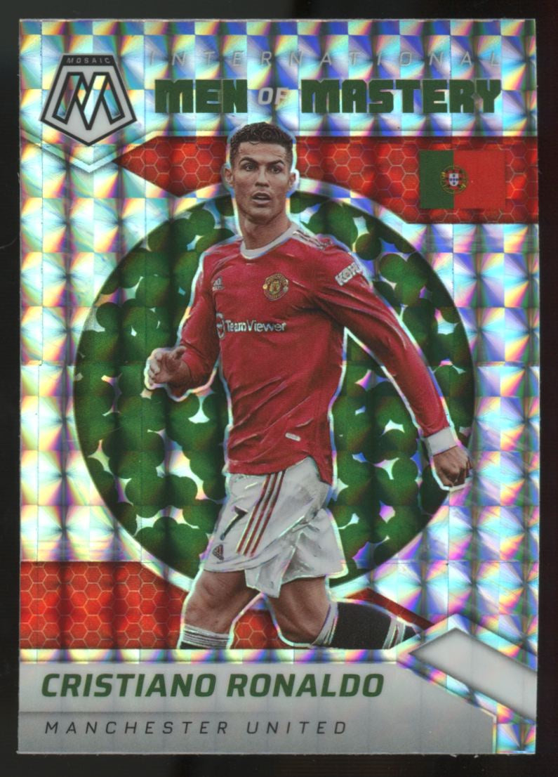 2021-22 Mosaic Premier League Cristiano Ronaldo Intl Men of Mastery Prizm #15