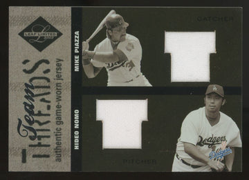 2003 Leaf Limited Mike Piazza/Hideo Nomo Team Threads Dual Patch /50 #TT-27