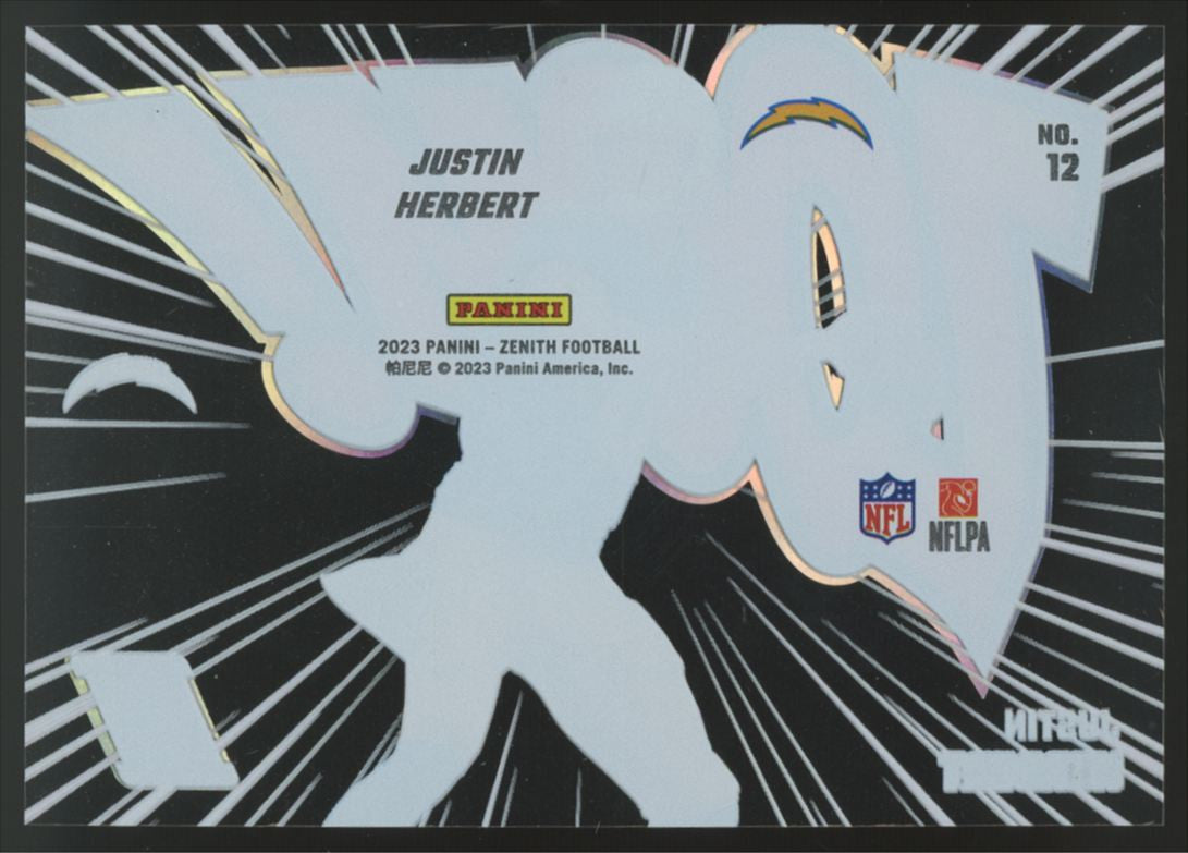 2023 Panini Zenith Justin Herbert Zoom! SSP #12