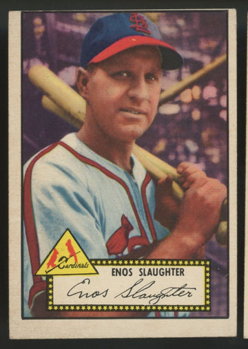 1952 Topps Enos Slaughter Black Back #65 Good