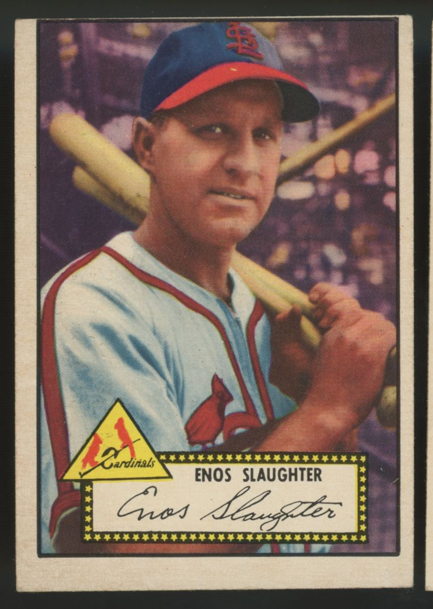 1952 Topps Enos Slaughter Black Back #65 Good