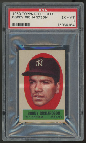 1963 Topps Peel-Offs Bobby Richardson PSA 6