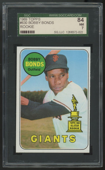 1969 Topps Bobby Bonds RC #630 SGC 7