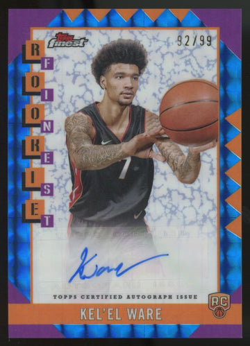 2024/25 Topps Finest Kel'el Ware RC Auto Blue Geometric /99 #RFA-KW