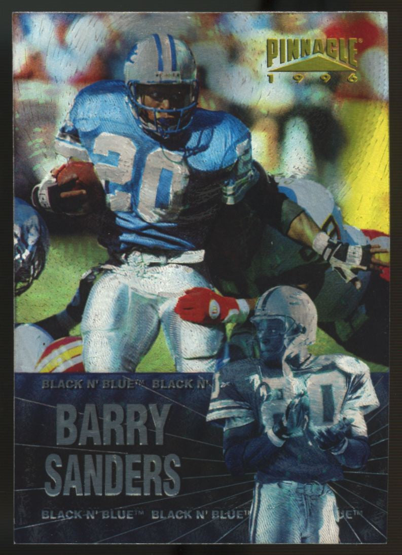 1996 Pinnacle Barry Sanders Black N' Blue #10