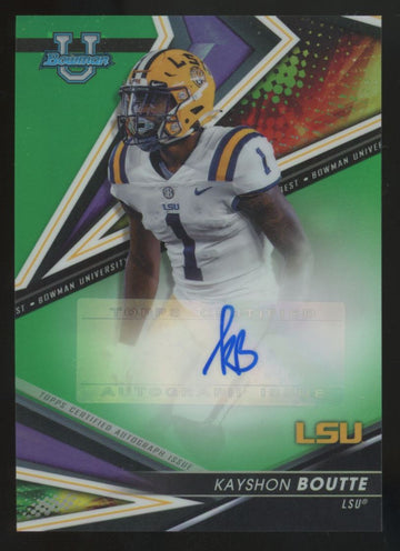 2022 Bowman Best U Kayshon Boutte Best Of '22 Green Refractor Auto /99 #BA-KB