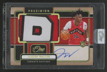 2024-25 Panini One And One Ja'Kobe Walter RC Precision Gold Patch Auto RPA /10