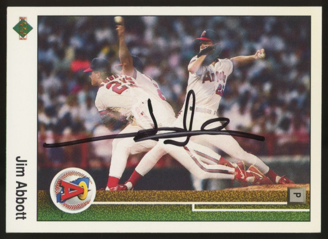 1989 Upper Deck Jim Abbott RC #755 Signed Autographed Card JSA