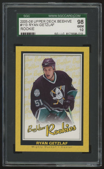 2005-06 Upper Deck Beehive Ryan Getzlaf RC #113 SGC 10
