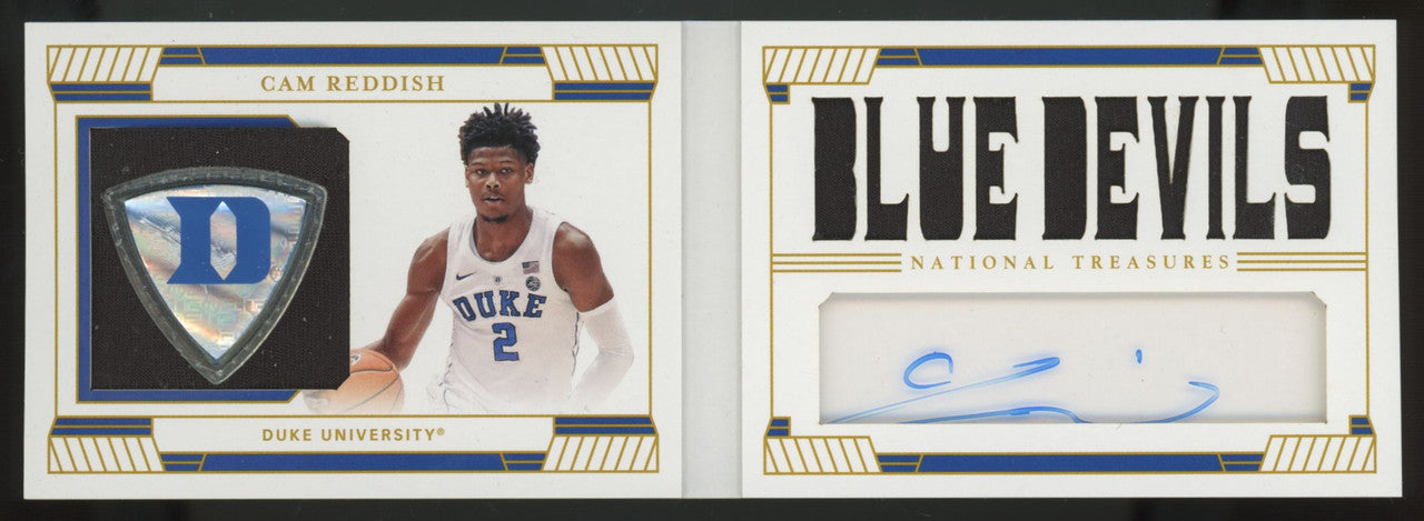 2019-20 National Treasures Collegiate Cam Reddish Logo Patch Auto Booklet /5 #4