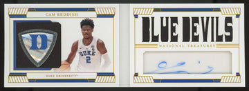 2019-20 National Treasures Collegiate Cam Reddish Logo Patch Auto Booklet /5 #4